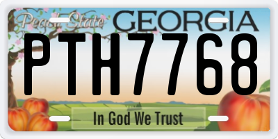 GA license plate PTH7768