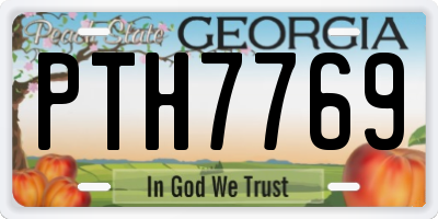 GA license plate PTH7769