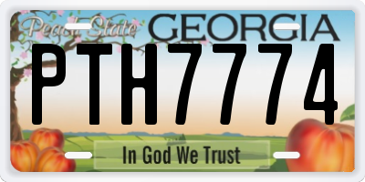 GA license plate PTH7774
