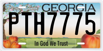 GA license plate PTH7775