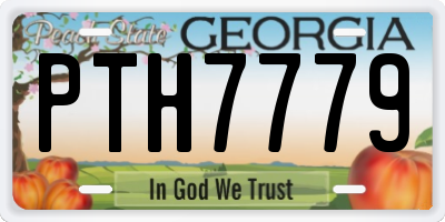 GA license plate PTH7779