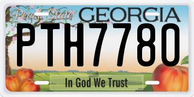 GA license plate PTH7780