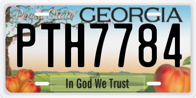 GA license plate PTH7784