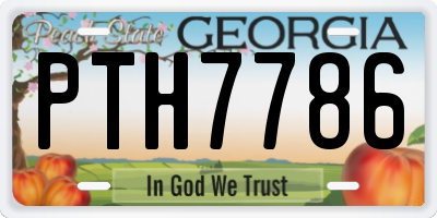 GA license plate PTH7786