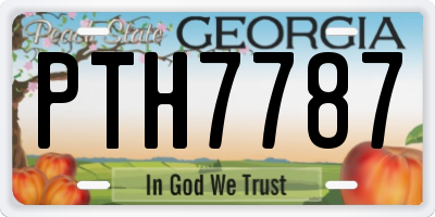 GA license plate PTH7787
