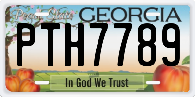 GA license plate PTH7789