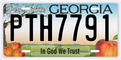 GA license plate PTH7791