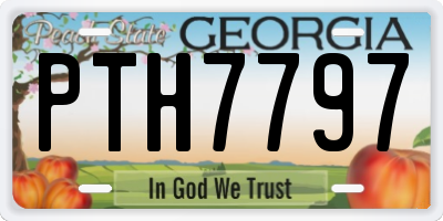 GA license plate PTH7797