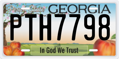 GA license plate PTH7798