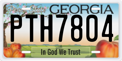GA license plate PTH7804