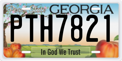 GA license plate PTH7821