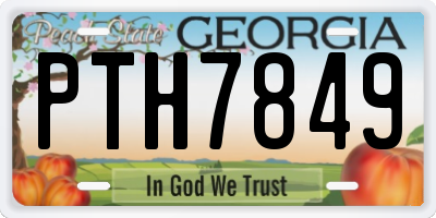 GA license plate PTH7849