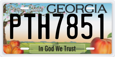 GA license plate PTH7851