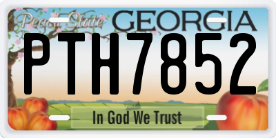 GA license plate PTH7852