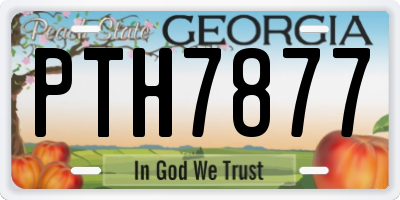 GA license plate PTH7877