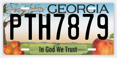 GA license plate PTH7879