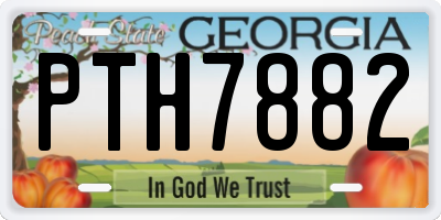 GA license plate PTH7882