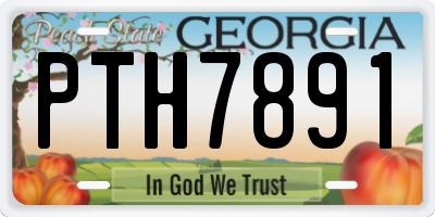GA license plate PTH7891