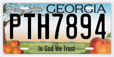 GA license plate PTH7894