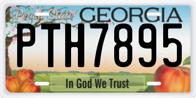 GA license plate PTH7895