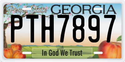 GA license plate PTH7897