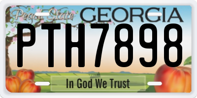 GA license plate PTH7898