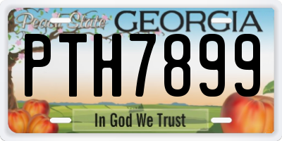 GA license plate PTH7899