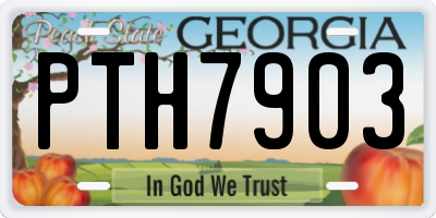 GA license plate PTH7903