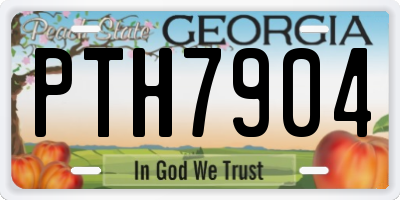 GA license plate PTH7904