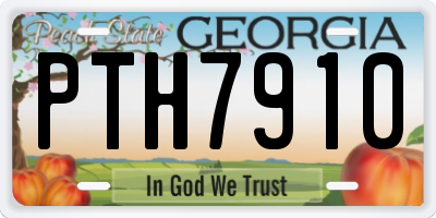 GA license plate PTH7910