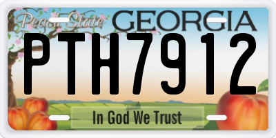 GA license plate PTH7912