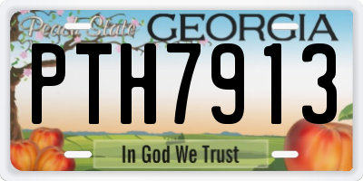 GA license plate PTH7913