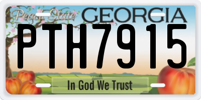 GA license plate PTH7915