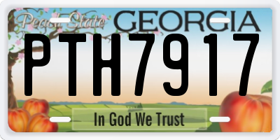 GA license plate PTH7917