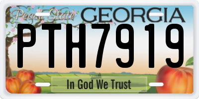 GA license plate PTH7919