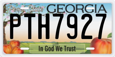 GA license plate PTH7927
