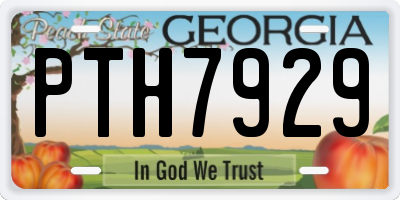 GA license plate PTH7929