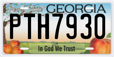 GA license plate PTH7930