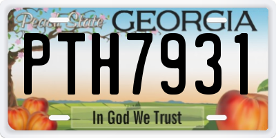 GA license plate PTH7931