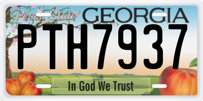 GA license plate PTH7937
