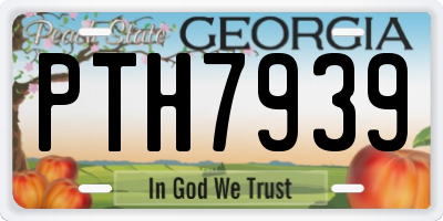 GA license plate PTH7939
