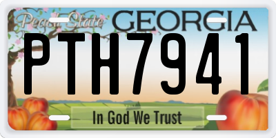 GA license plate PTH7941