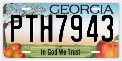 GA license plate PTH7943