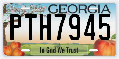 GA license plate PTH7945
