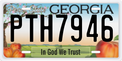 GA license plate PTH7946