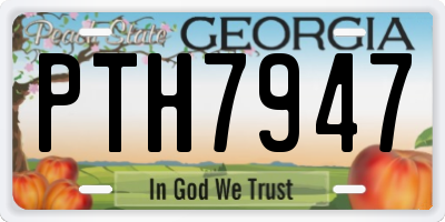 GA license plate PTH7947
