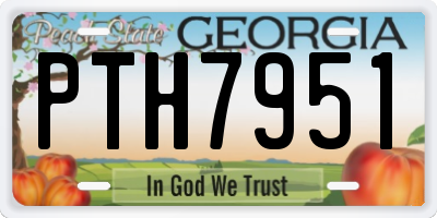 GA license plate PTH7951