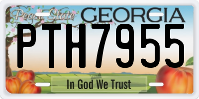 GA license plate PTH7955