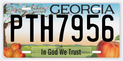 GA license plate PTH7956