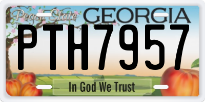 GA license plate PTH7957